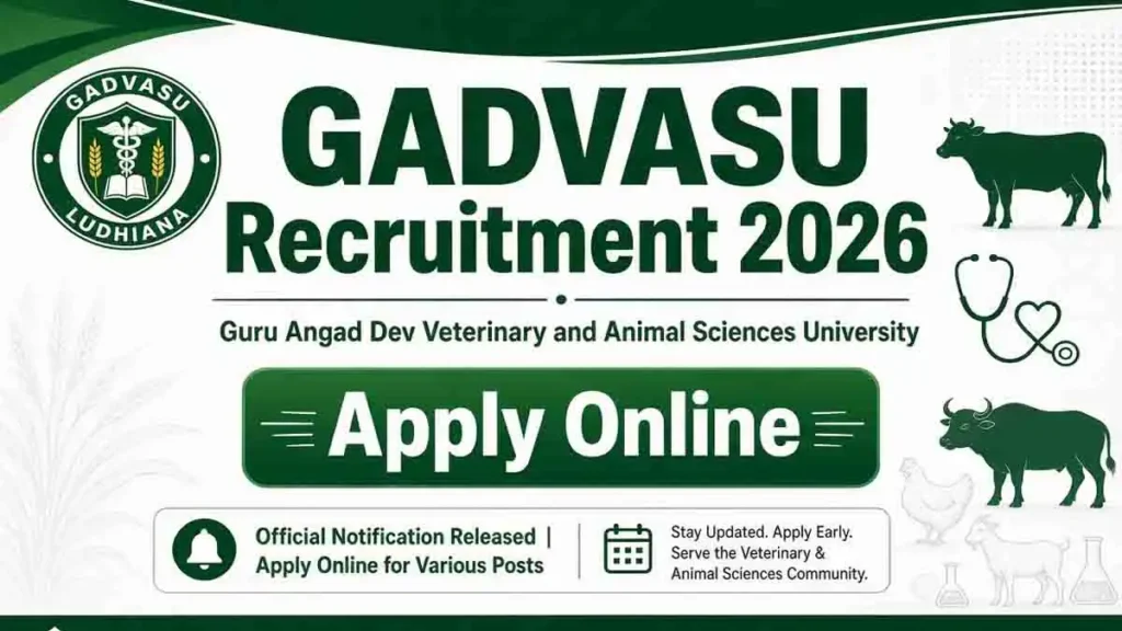 GADVASU Recruitment 2026