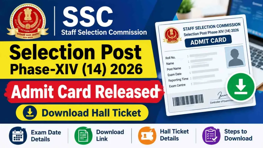 SSC Selection Post Phase-XIV (14) 2026: Admit Card Released, Download Hall Ticket